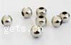 Brass Spacer Beads, Drum, plated 4mm Approx 1.5mm 