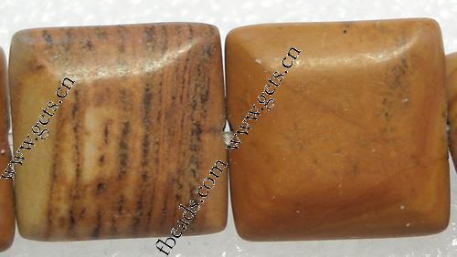 Grain Stone Beads, Square, more sizes for choice, Length:16 Inch, Sold By Strand