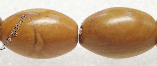 Perles de bois en pierre , pierre de grain, ovale, multiple tailles pour le choix, Longueur:16 pouce, Vendu par brin