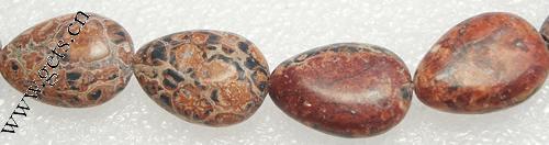 Leopard Skin Stone Bead, Teardrop, more sizes for choice, Length:15.5 Inch, Sold By Strand