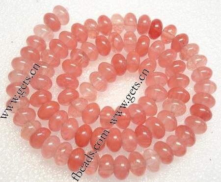 Cherry Quartz Bead, Rondelle, more sizes for choice, Length:15.5 Inch, Sold By Strand