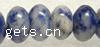Blauer Fleck Perlen, blauer Punkt, Rondell, 8x5mm, Länge:16 ZollInch, verkauft von Strang