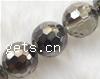 Round Crystal Beads, half-plated, handmade faceted 6mm Inch 