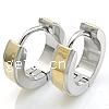 Stainless Steel Huggie Hoop Earring, Donut, for man & two tone, Grade A 