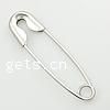 Iron Safety Pin, silver color plated 
