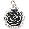 Thailand Sterling Silver Pendants, Flower Approx 4mm 