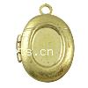 Brass Locket Pendants, Flat Oval, plated Approx 1mm, Inner Approx 