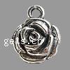 Zinc Alloy Flower Pendants, plated, layered Approx 3mm 