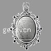 Zinc Alloy Pendant Cabochon Setting, Flat Oval, plated nickel, lead & cadmium free Approx 7mm 