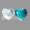 Handmade Lampwork Beads, Heart, two colors for choice 