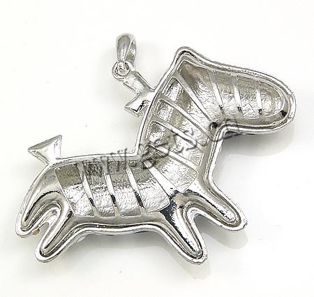 Zinc Alloy Enamel Pendants, Zebra, plated, with rhinestone, more colors for choice, nickel free, 65x49x10mm, Hole:Approx 4.5mm, Sold By PC