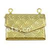 Brass Locket Pendants, Envelope, plated, textured 