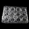 Plastic Bead Container, Rectangle, 12 cells 
