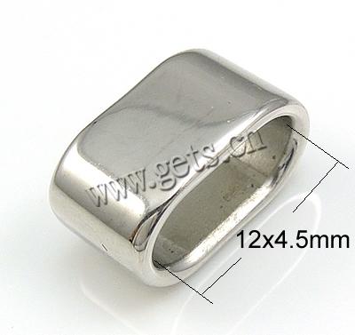 Stainless Steel Jewelry Findings, Oval, Customized, original color, 16x9.5x8mm, Hole:Approx 12x4.5mm, Sold By PC