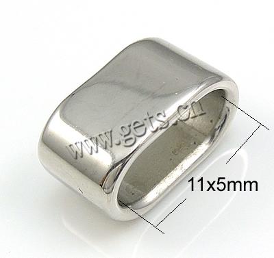 Stainless Steel Jewelry Findings, Oval, Customized, original color, 14x8x8mm, Hole:Approx 11x5mm, Sold By PC