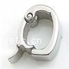 Stainless Steel Fold over Clasp, Oval, original color 