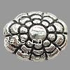 Zinc Alloy Flat Beads, Flat Oval, plated, with flower pattern Approx 1.5mm 