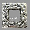 Zinc Alloy Frame Beads, Square, plated Approx 2mm 