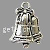Zinc Alloy Christmas Pendants, Christmas Bell, plated Approx 2.5mm 