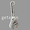 Zinc Alloy Tool Pendants, Wrench, plated nickel, lead & cadmium free Approx 2mm 