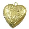 Brass Locket Pendants, Heart, plated Approx 1.5mm 