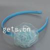 Hair Bands, Plastic, with Non-woven Fabrics & Silk 8-63mm 