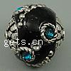 Indonesia Jewelry Beads, with Brass, Rondelle, with rhinestone, cadmium free Approx 1.5mm 
