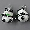 Animal Lampwork Pendants, Panda, multi-colored Approx 4mm 