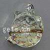 Colgantes de cristal del animal, Cristal de murano, Tortuga, 18x18x16mm, agujero:aproximado 2mm, Vendido por UD