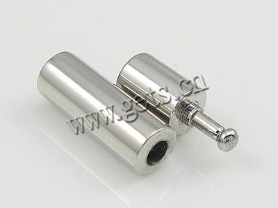Stainless Steel Bayonet Clasp, Tube, plated, Customized, more colors for choice, 20x6mm, Hole:Approx 5mm, Sold By PC