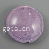 European Porcelain Beads , Flat Round, painted, large hole 26-28mmx13-14mm Approx 4mm 