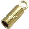 Brass End Cap, Tube, plated Approx 1.5mm 