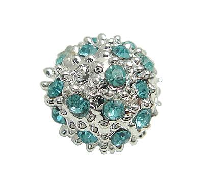 Perles strass en alliage de zinc, avec alliage de zinc, Rond, Placage, plus de couleurs à choisir, 9mm, Trou:Environ 2mm, Vendu par PC