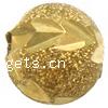 Brass Stardust Beads, Round, plated, flower cut 12mm 