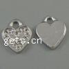 Zinc Alloy Heart Pendants, plated cadmium free Approx 1mm, Approx 