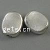 Zinc Alloy Flat Beads, Oval, plated, smooth Approx 1mm, Approx 