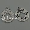 Zinc Alloy Flat Round Pendants, plated, hollow cadmium free Approx 1mm, Approx 