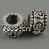 Zinc Alloy European Beads, Rondelle Approx 5mm, Approx 