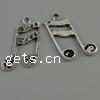Musical Instrument Shaped Zinc Alloy Pendants, Music Note, plated cadmium free Approx 2mm, Approx 