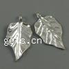 Zinc Alloy Leaf Pendants cadmium free Approx 2mm, Approx 