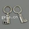 Zinc Alloy Key Pendants, plated cadmium free Approx 8mm, Approx 