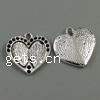 Zinc Alloy Heart Pendants, plated cadmium free Approx 1mm, Approx 