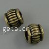Zinc Alloy Corrugated Beads, Drum, plated cadmium free Approx 3mm, Approx 