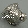 Stainless Steel European Beads, 316 Stainless Steel, Cow, without troll, original color Approx 5mm 