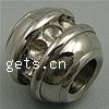 Stainless Steel European Beads, 316 Stainless Steel, Drum, without troll Approx 5mm 