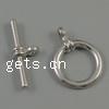 Zinc Alloy Toggle Clasp, Round, plated, single-strand nickel, lead & cadmium free  Approx 2mm 