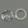 Zinc Alloy Message Pendants, Donut, plated cadmium free Approx 9mm, Approx 