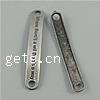 Zinc Alloy Connector Bar, Rectangle, plated, 1/1 loop cadmium free Approx 3mm, Approx 