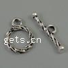 Zinc Alloy Toggle Clasp, Round, single-strand & twist cadmium free  Approx 2mm, Approx 