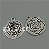 Zinc Alloy Flower Pendants, plated, layered cadmium free Approx 3mm, Approx 